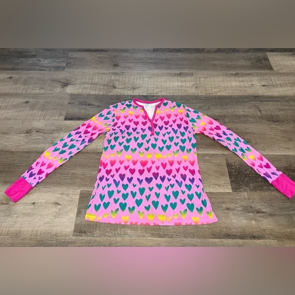 Little Sleepies Other - Little Sleepies Ombré Heart bamboo pajama TOP ONLY size Small